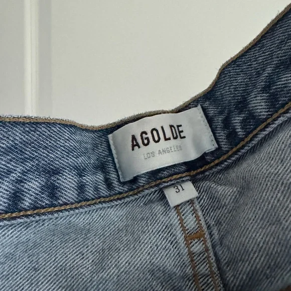 Agolde womens Relaxed straight legJeans in Light Blue - Picture 6 of 8